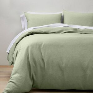 Casaluna - Full/Queen Linen Duvet & Sham Set Sage Green - Cas Green